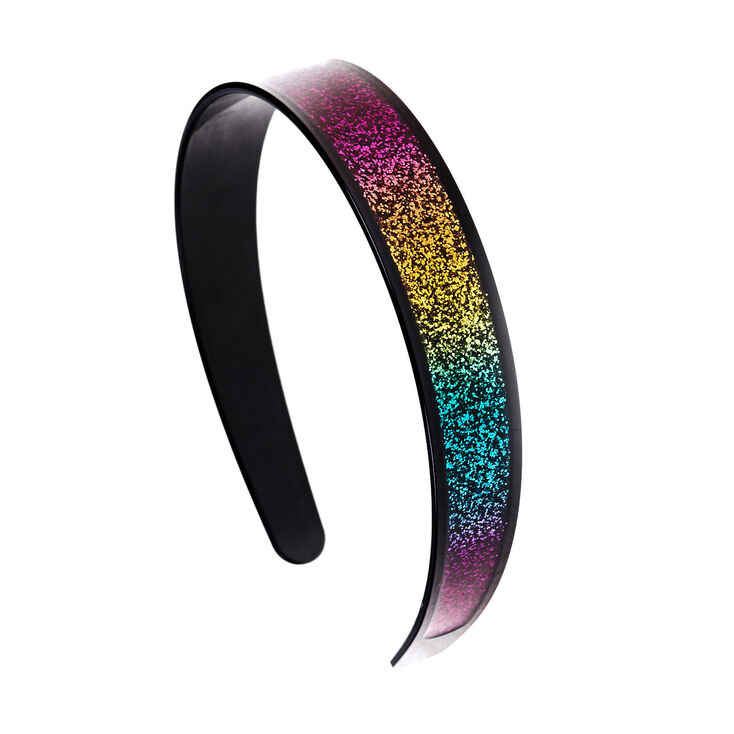 Rainbow Glitter Headband Claire's
