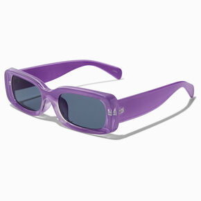 Lunettes de soleil rectangulaires violettes,