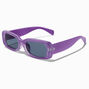 Lunettes de soleil rectangulaires violettes,
