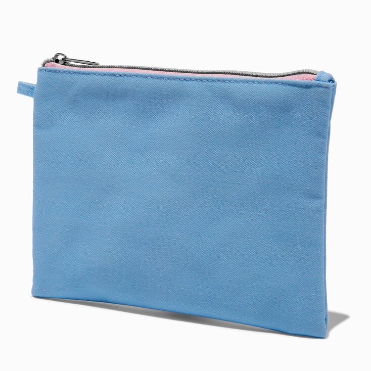 DIY Blue Nylon Pouch,
