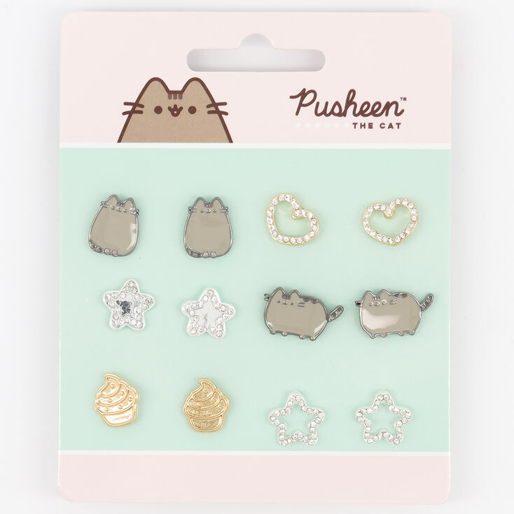 Pusheen&reg; Stud Earrings &ndash; 6 Pack,