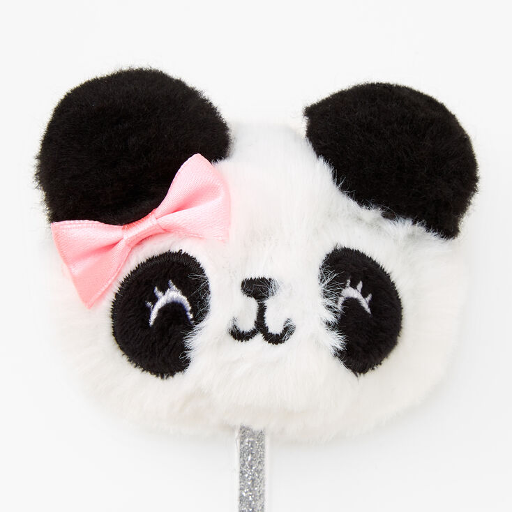 Stylo peluche panda - Blanc,