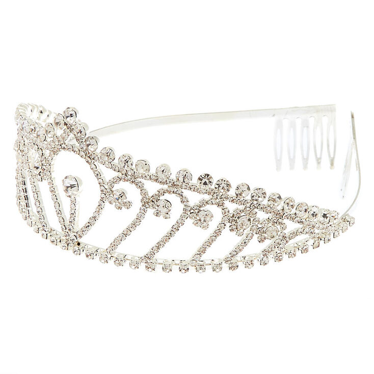 Silver Rhinestone Royal Tiara,