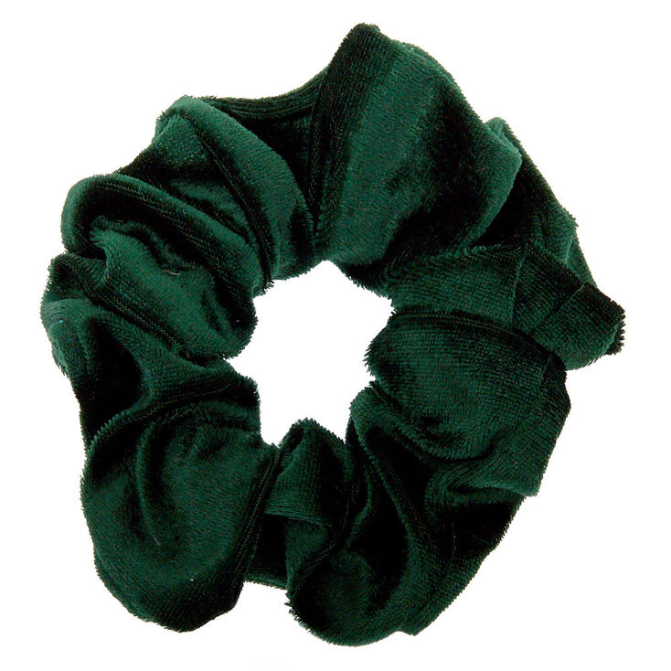 Medium Velvet Hair Scrunchie - Emerald,