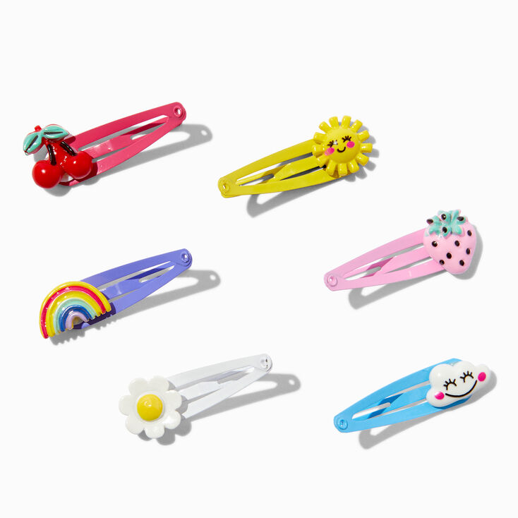 Claire&#39;s Club Spring Snap Hair Clips - 6 Pack,