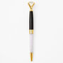 Shaker Diamond Top Pen - Black &amp; Gold,