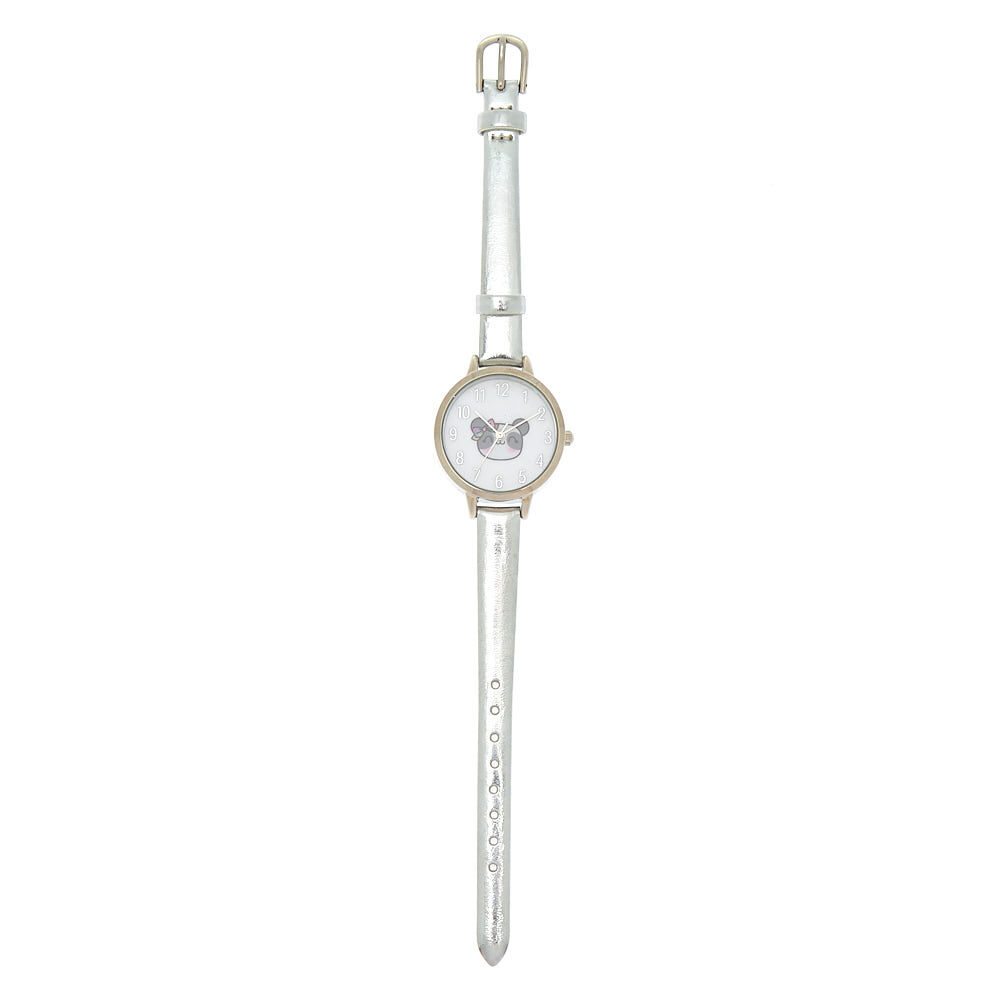 Montre Paige le panda couleur argenté,