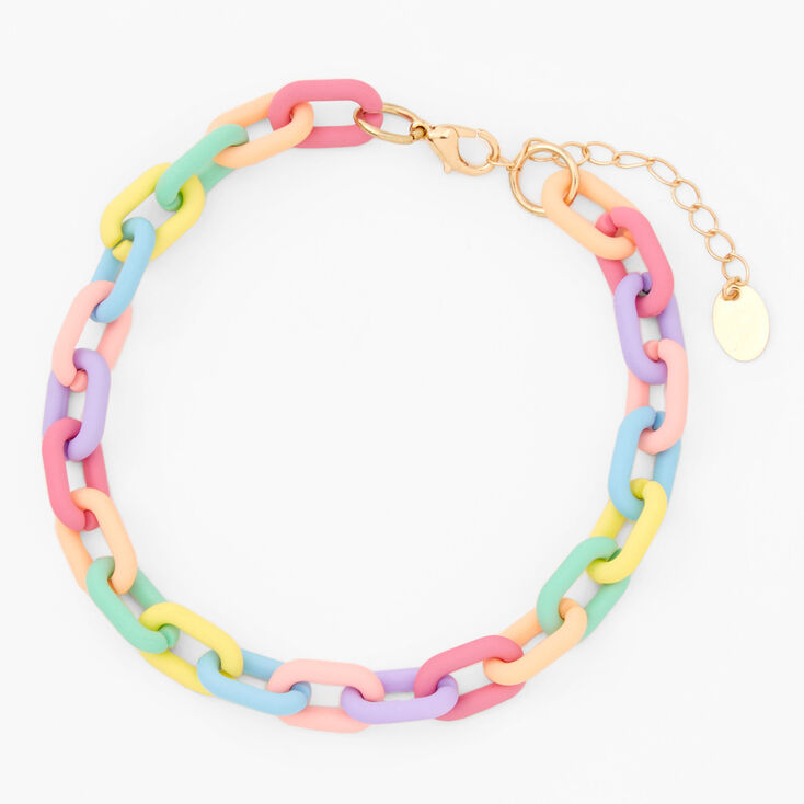 Pastel Rainbow Chain Bracelet