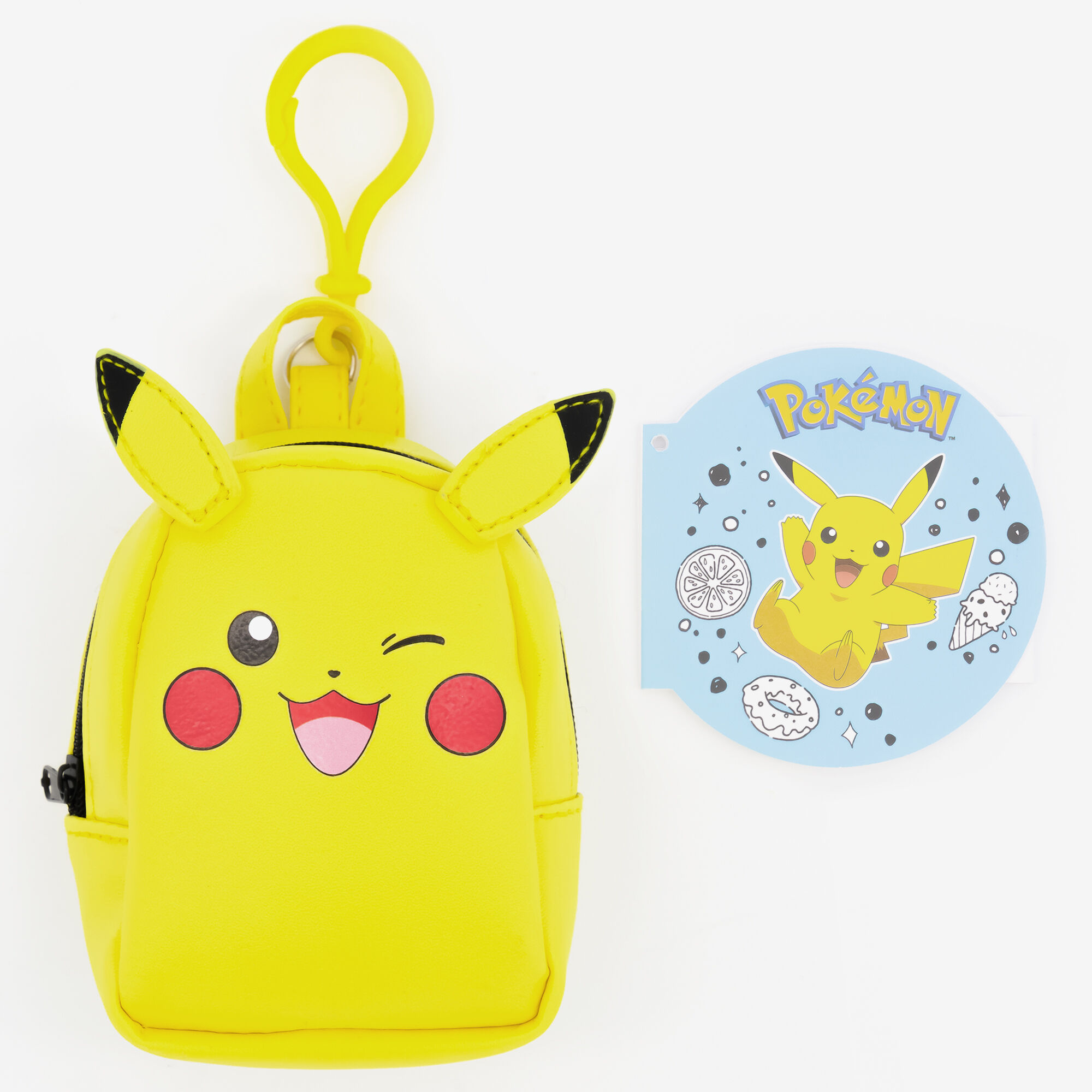 Pok mon Pikachu Mini Backpack Keyring Stationery Set Yellow