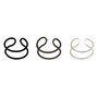 Mixed Metal Wire Ear Cuffs - 3 Pack,