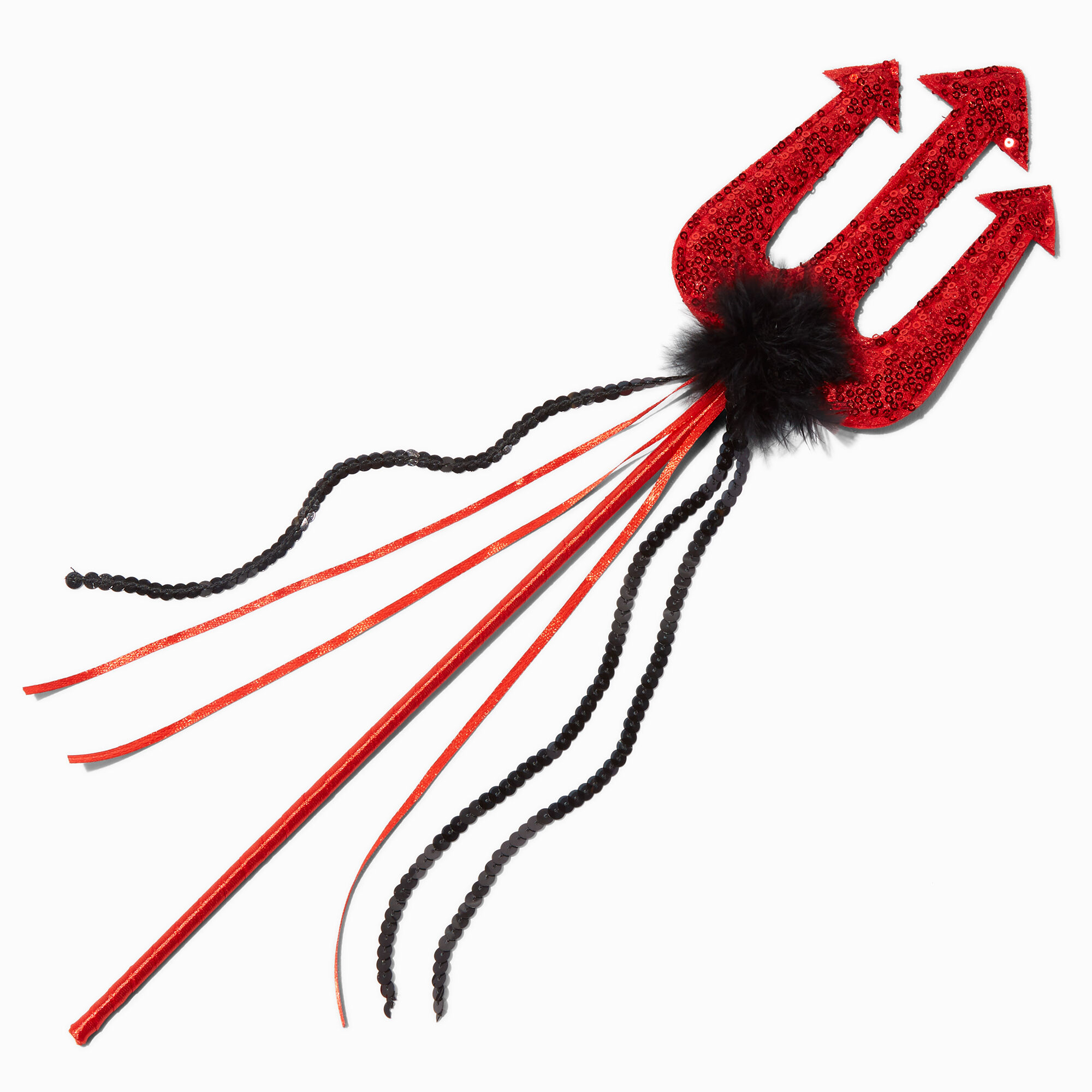 View Claires Sequin Devil Pitchfork Red information