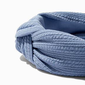 Dusty Blue Crinkle Knotted Headband,