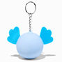 Porte-cl&eacute;s balle anti-stress axolotl bleu,
