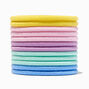 Mixed Pastels Lurex Hair Ties - 12 Pack,