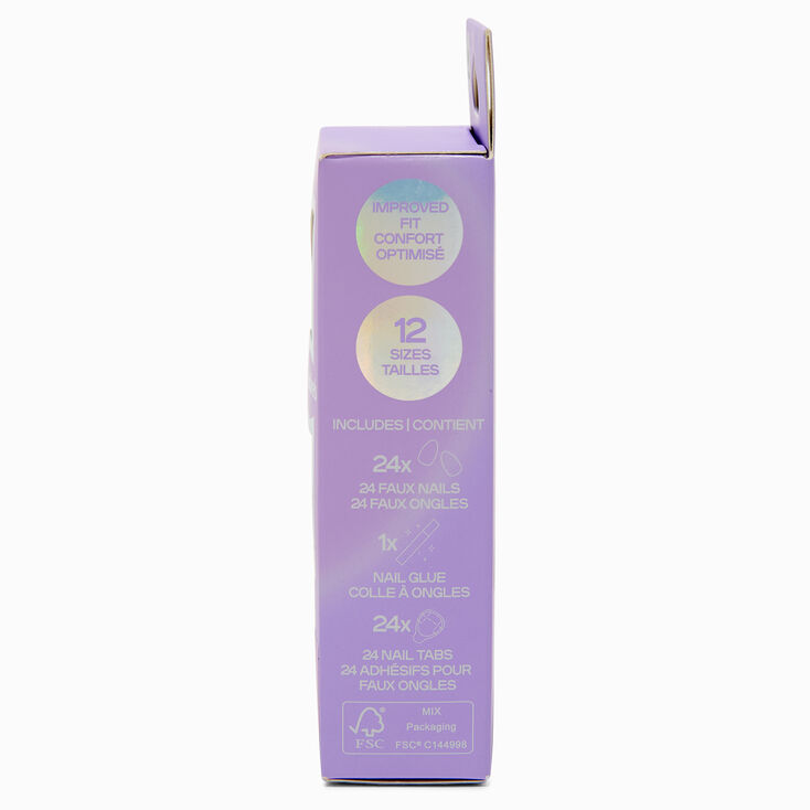 Yellow French Tip Cherry Almond Vegan Faux Nail Set - 24 Pack,