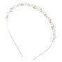 Silver Pearl Cluster Headband,