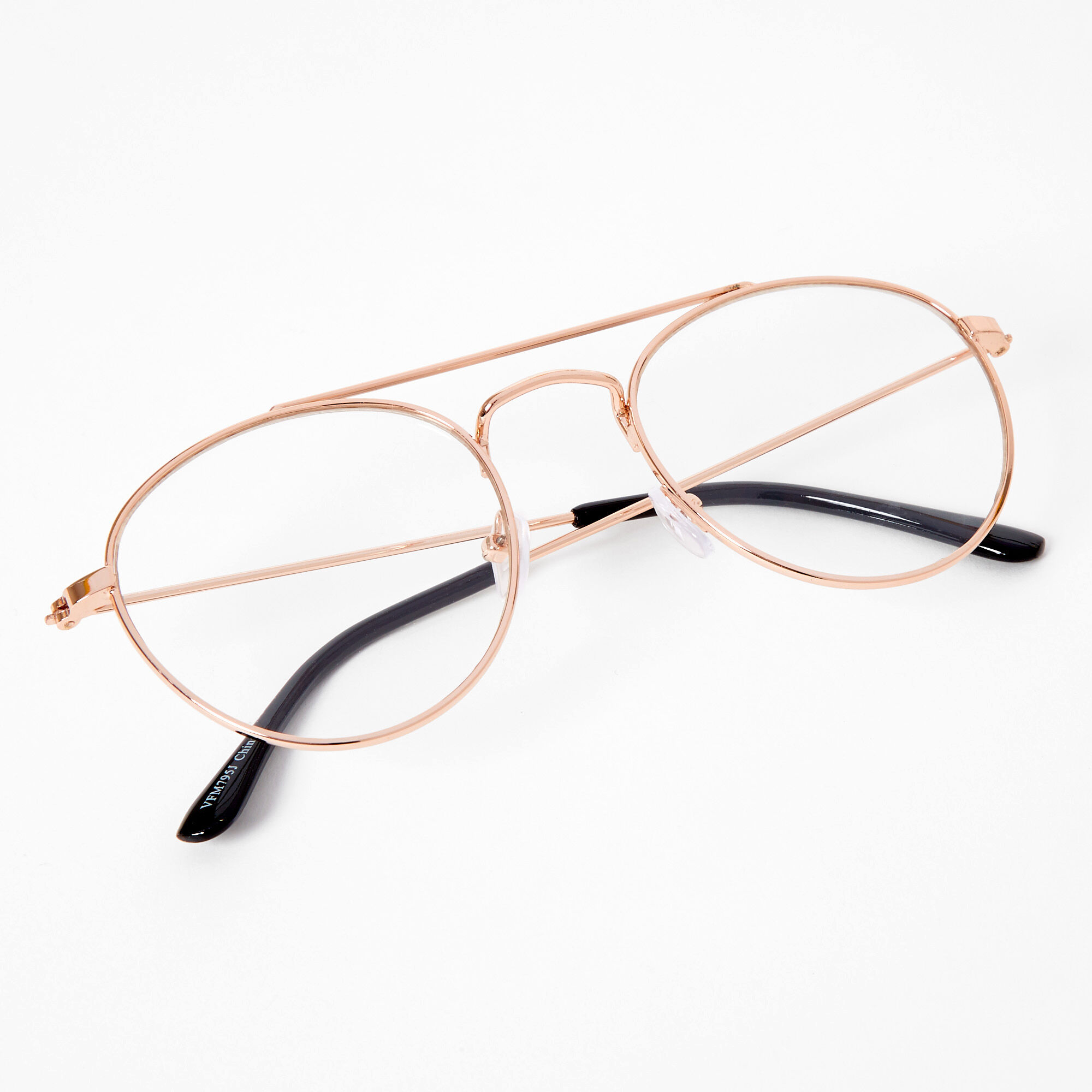 Lunettes transparentes arrondies double barre l ar te Couleur