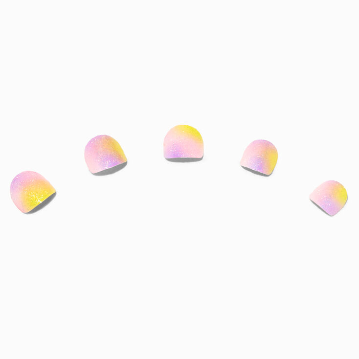 Claire&#39;s Club Sunset Square Vegan Press On Faux Nail Set - 10 Pack,