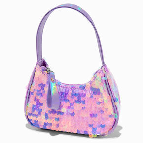 Claire&#39;s Club Purple Sequin Shoulder Bag,