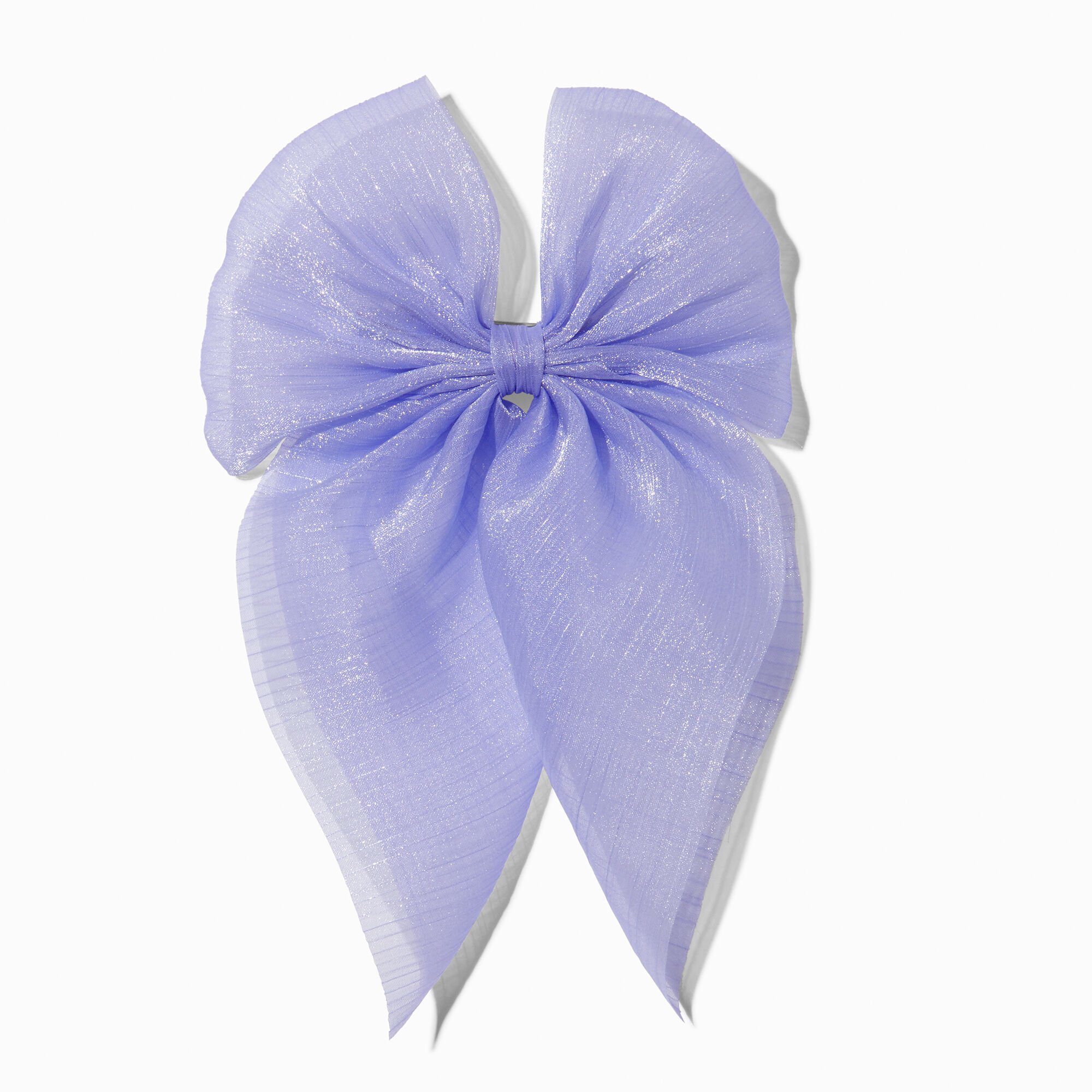 Lavender Sheer Hair Bow Clip,