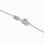 C LUXE by Claire&#39;s Sterling Silver 1/10 ct. tw. Laboratory Grown Diamond Bezel Stone Pendant Necklace,