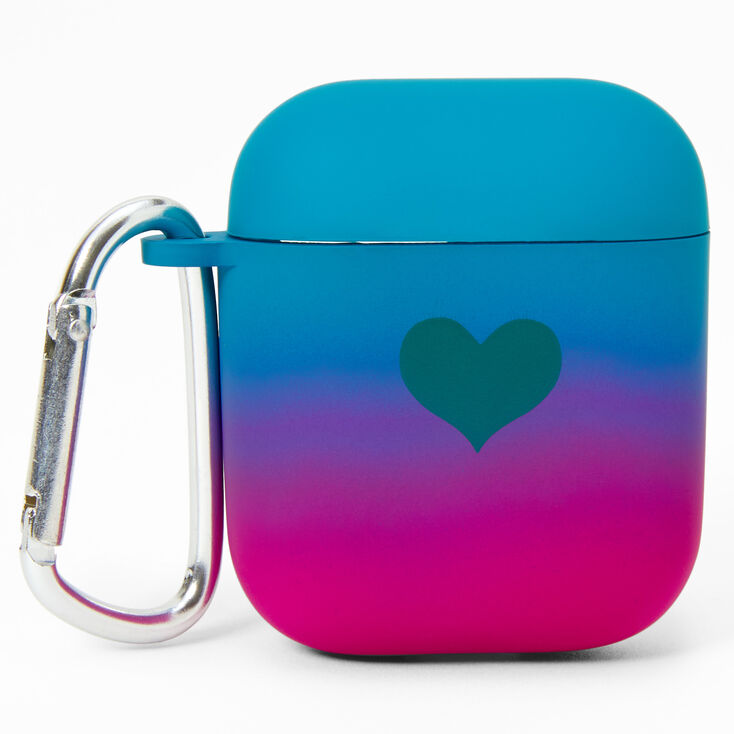 Ombre Heart Silicone Earbud Case Cover - Compatible With Apple AirPods&reg;,