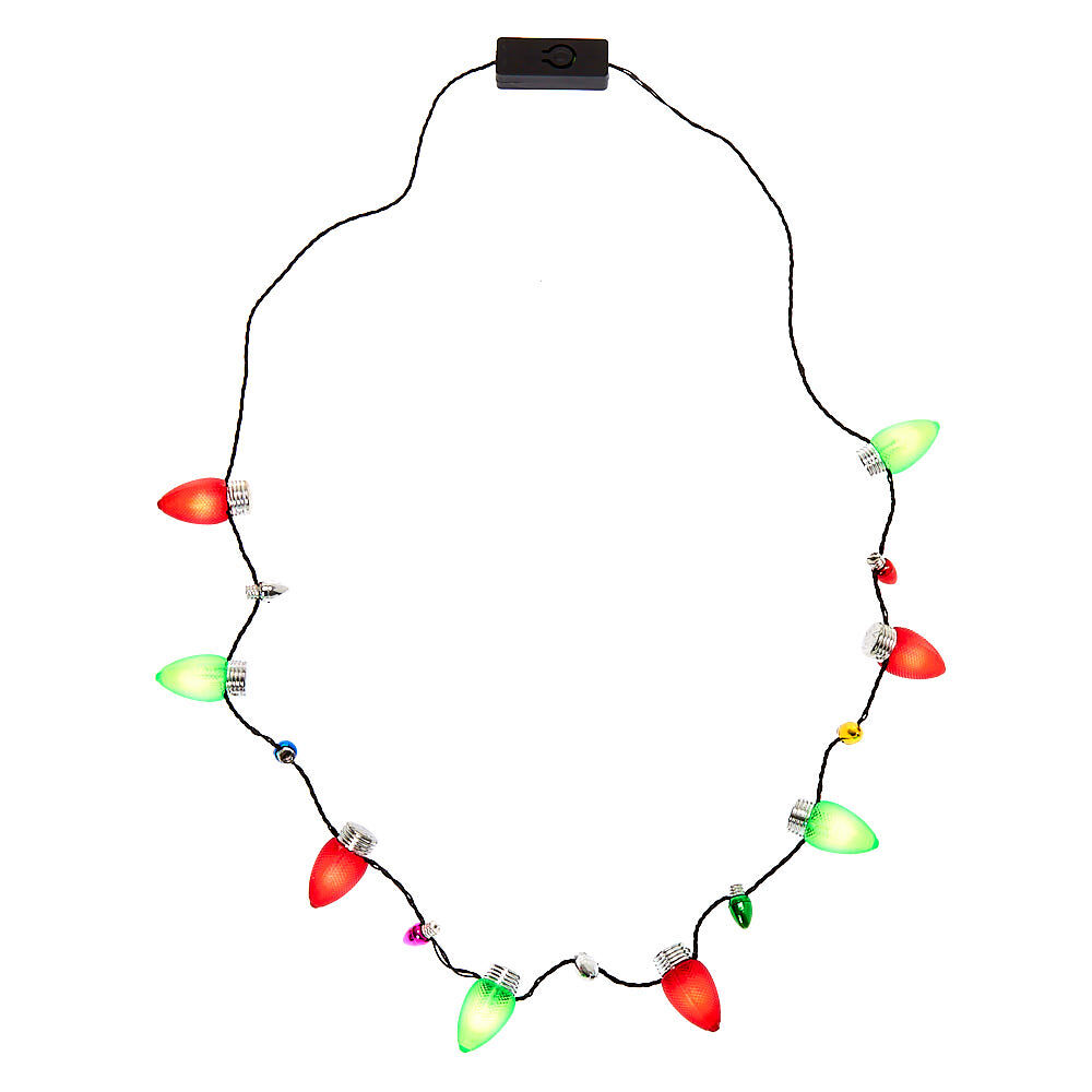 Light Up Bulb Christmas Necklace,