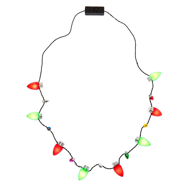 Light Up Bulb Christmas Necklace,