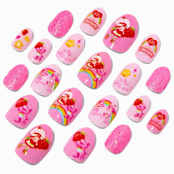 Care Bears&trade; x Strawberry Shortcake&trade; Claire&#39;s Exclusive Stiletto Press On Faux Nail Set - 20 Pack,