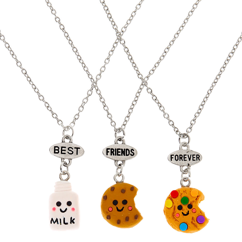 New Claire's Women's Girls Necklace Pendant Best Friends 2 Piece Milk Cookie  16' | eBay