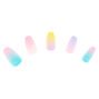 Pastel Ombr&eacute; Coffin Faux Nail Set - 24 Pack,