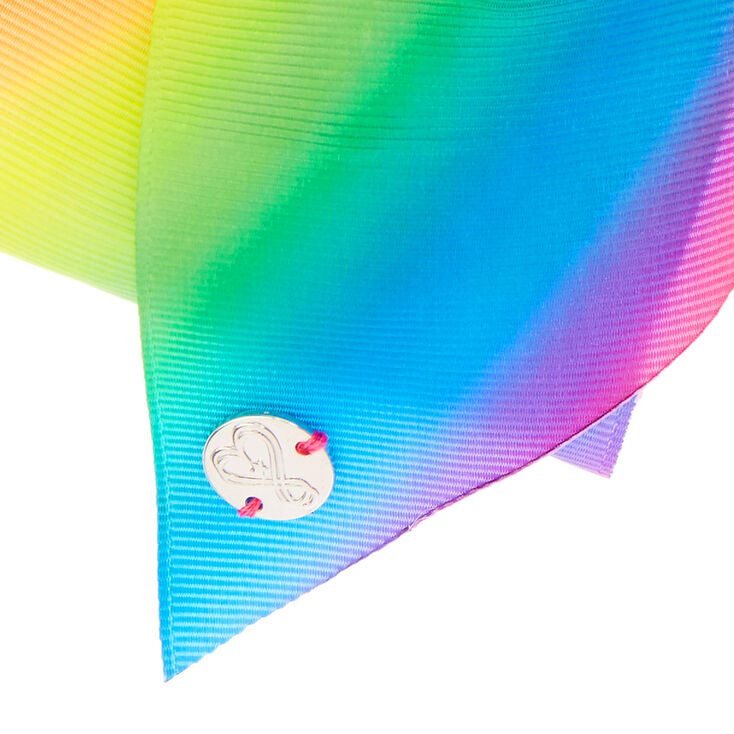  Grand noeud &agrave; cheveux Signature JoJo Siwa couleur arc-en-ciel,