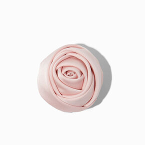 Barrette florale rosette rose tendre,