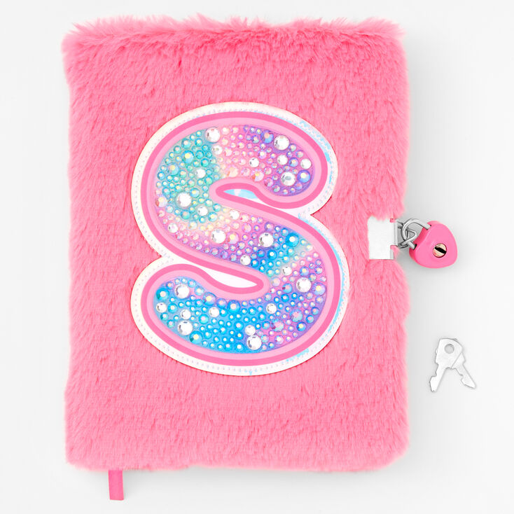 Bejeweled Initial Fuzzy Lock Diary - S,