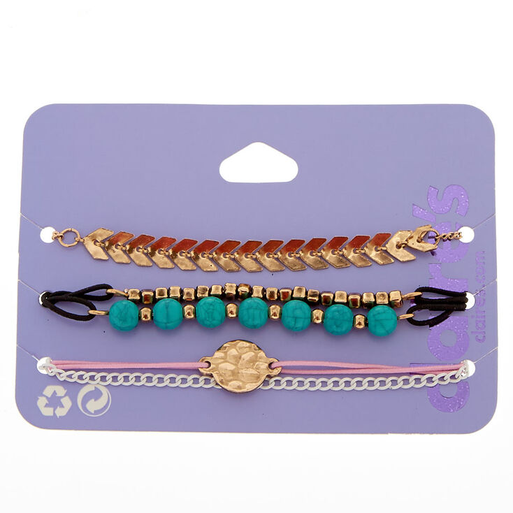 Rose Gold Jade Bracelet 3 Pack,