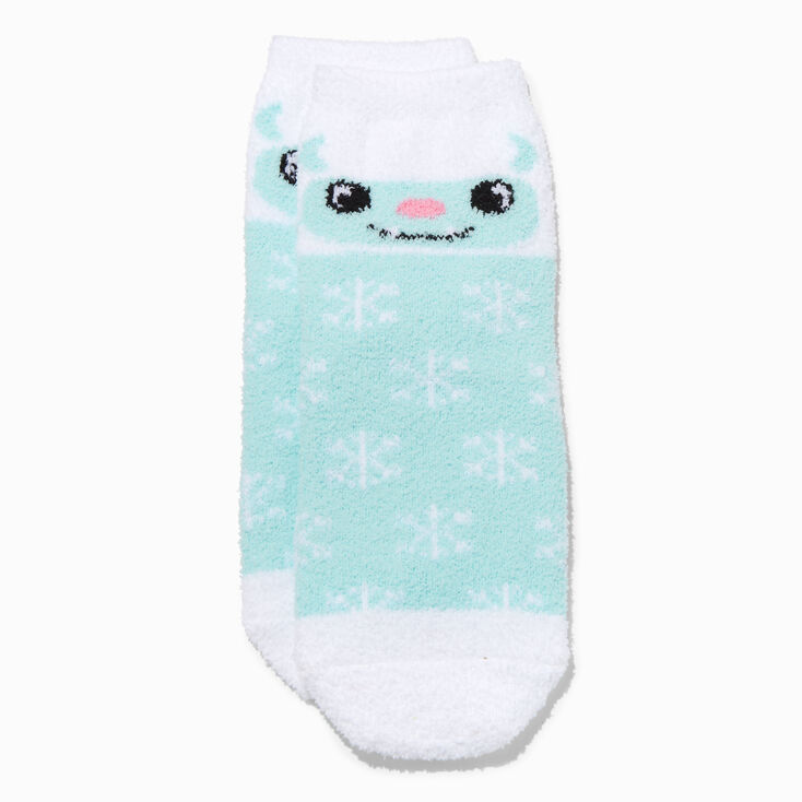 Claire&#39;s Club Snowflake Yeti Plush Socks - 1 Pair,