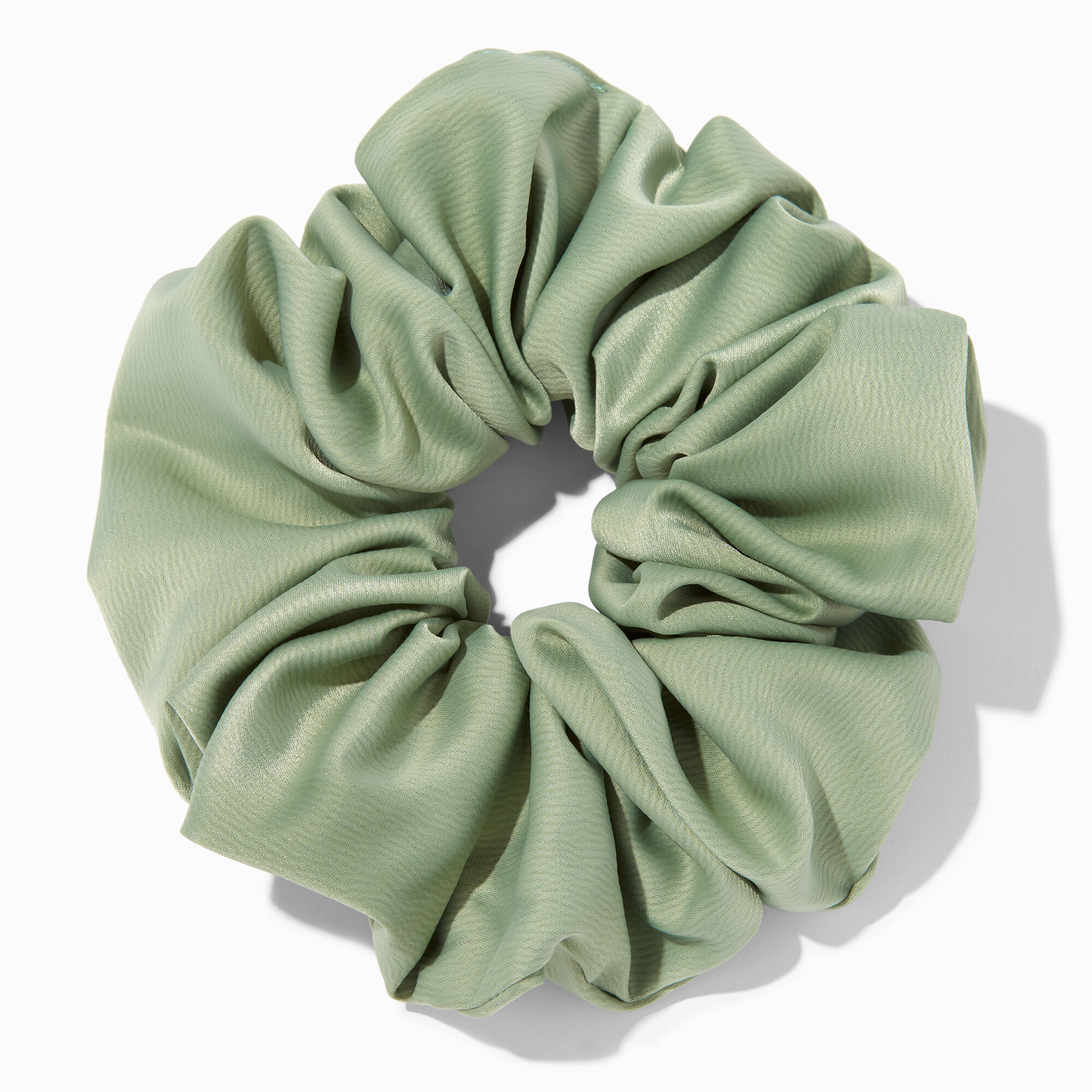 View Claires Giant Silky Sage Hair Scrunchie Bracelet Green information