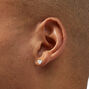 18K Gold Plated Cubic Zirconia Heart Stud Earrings,