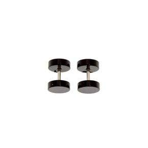 Black Faux 16G Ear Plug Earrings,