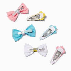 Claire&#39;s Club Daisy &amp; Bow Mixed Snap Hair Clips - 6 Pack,