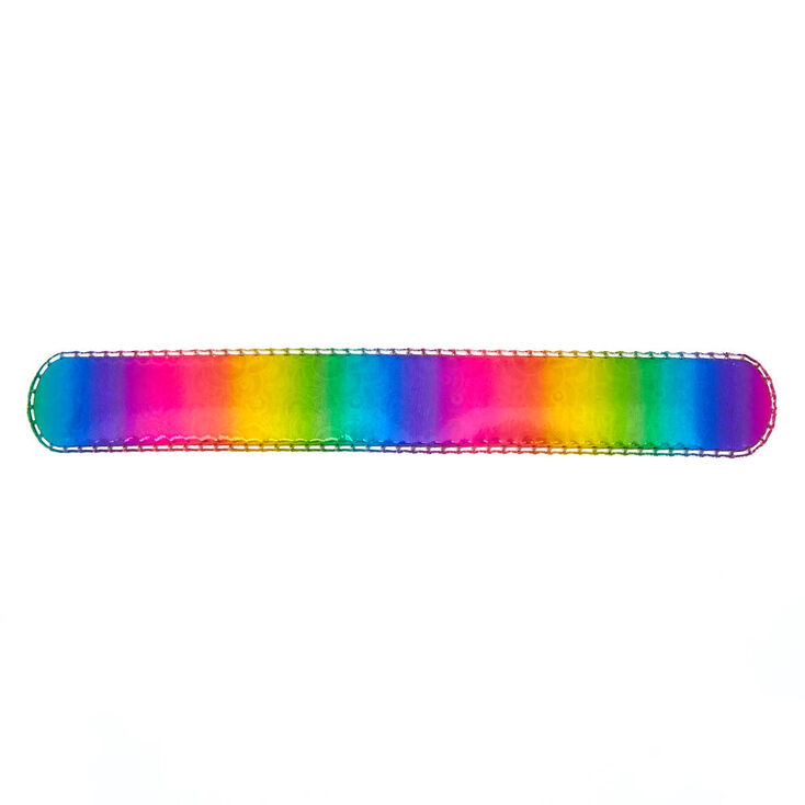 Holographic Rainbow Slap Bracelet