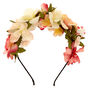 Ivory &amp; Pink Flower Headband,