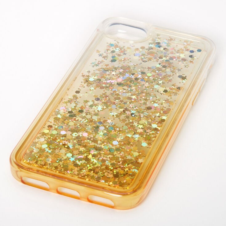 Gold Glitter Star Liquid Fill Phone Case - Fits iPhone&reg; 6/7/8/SE,