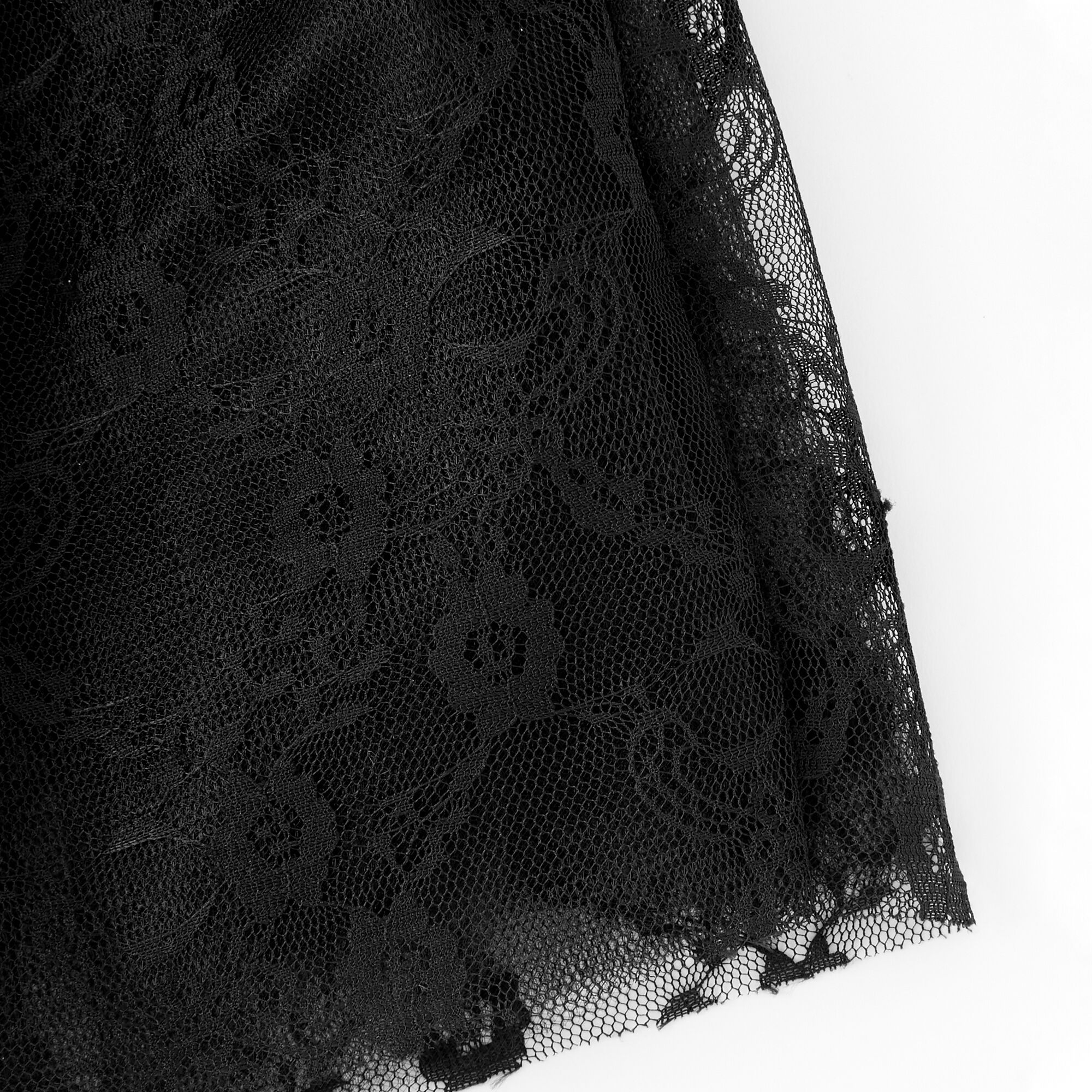 Floral Lace Tutu - Black,
