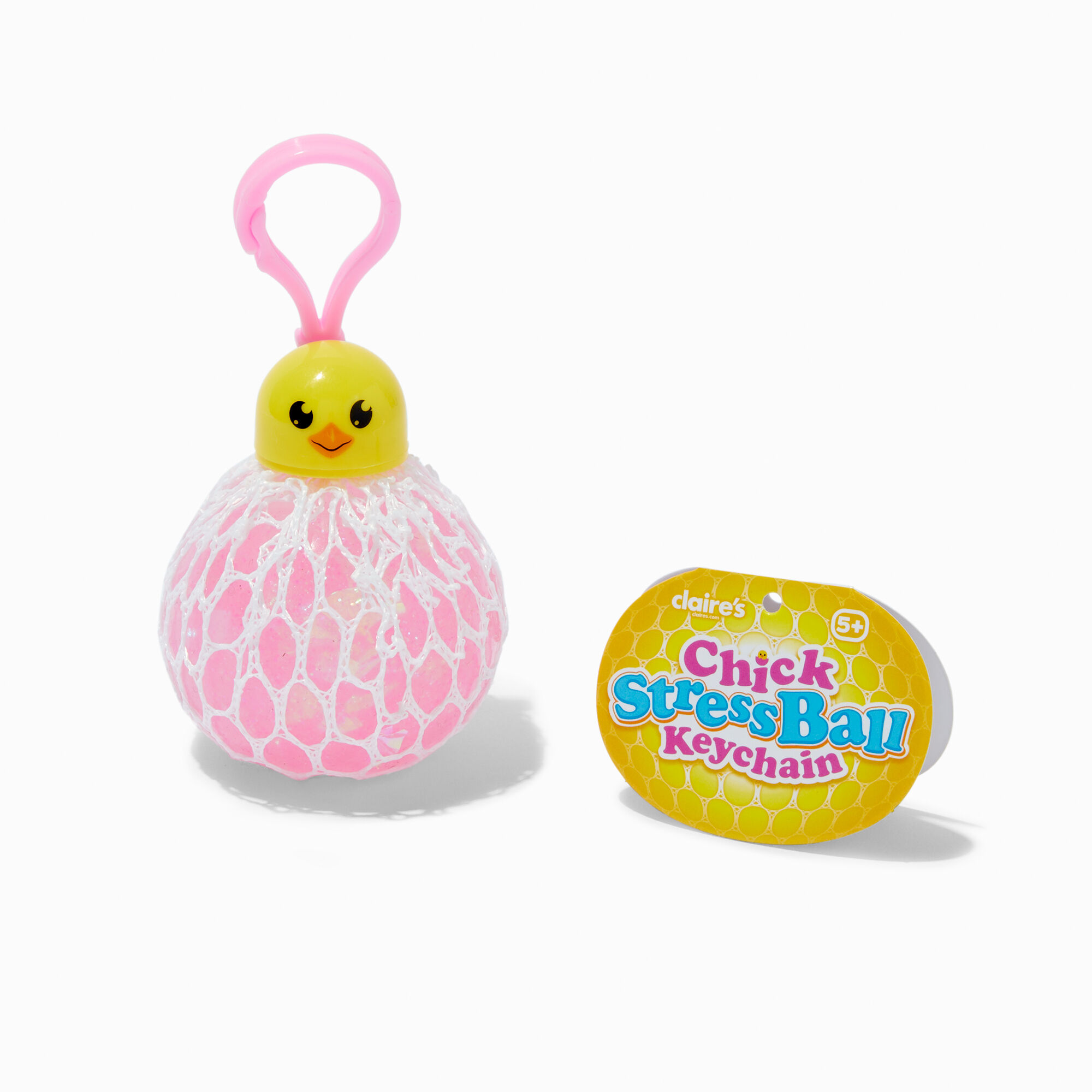 View Claires Chick Stress Ball Keyring Yellow information