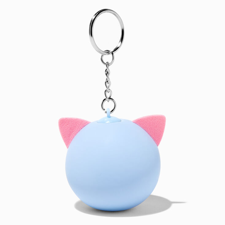 Initial Cat Ears Stress Ball Keychain - J,