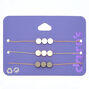 Mixed Metal Disk Chain Bracelets - 3 Pack,