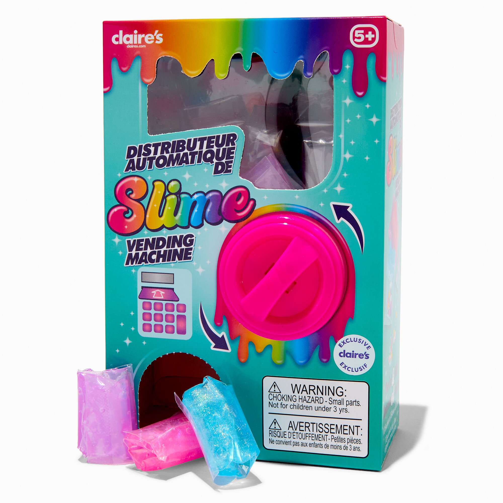 Claire's Exclusive Slime Vending Machine Kit - 10 Pack, Styles Vary,