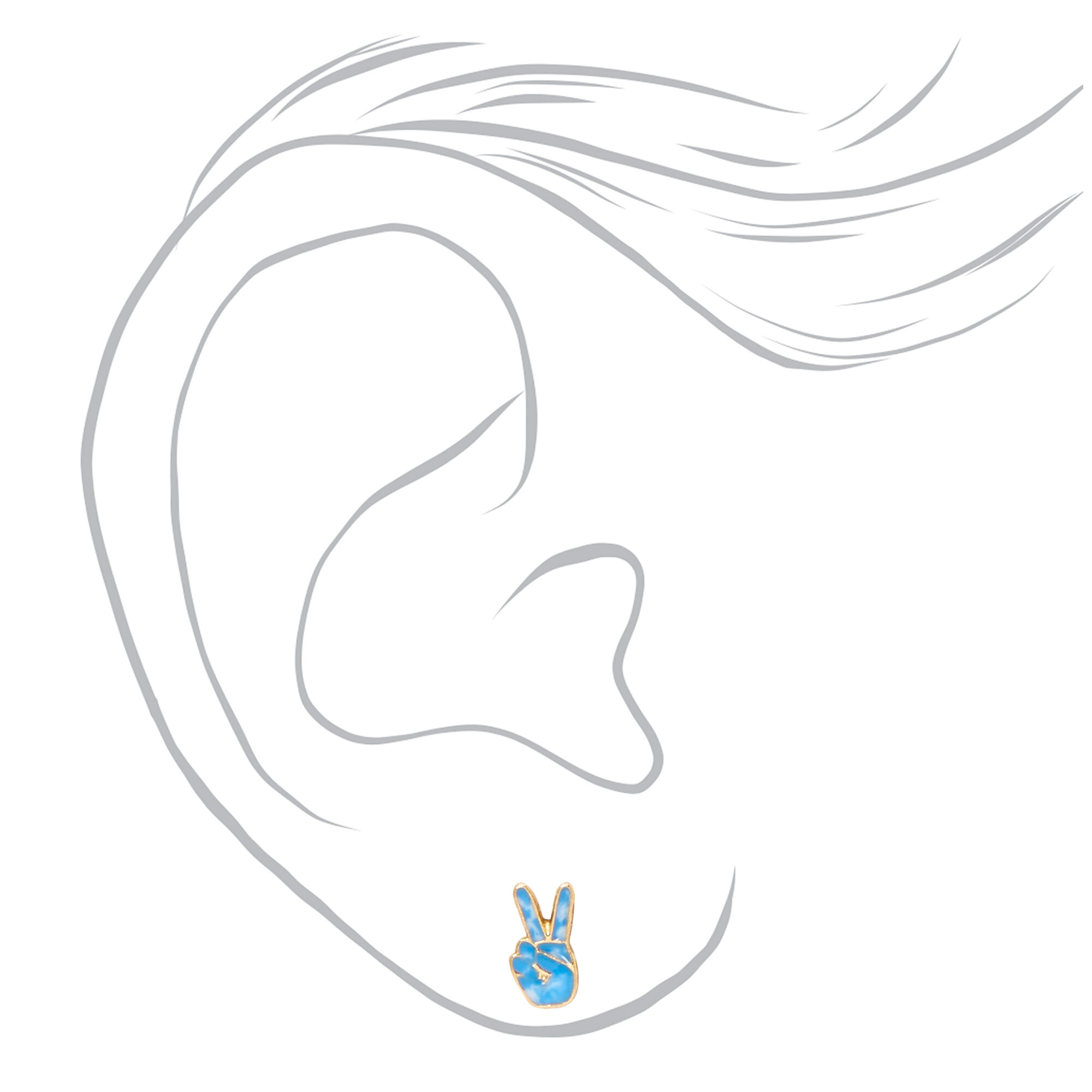 Retro Icons Stud Earrings - 9 Pack,