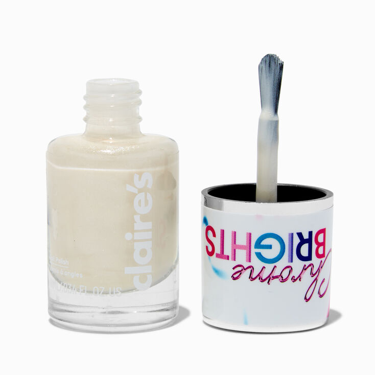 Chrome Brights Single Nail Polish - White,